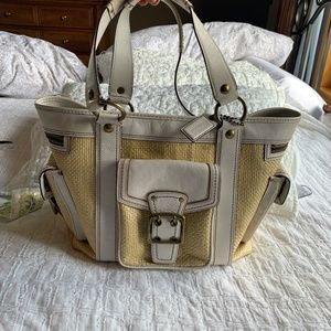 Coach Hampton Straw Tote